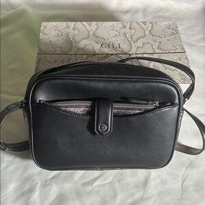 LEATHER CROSSBODY purse by GILI NIB